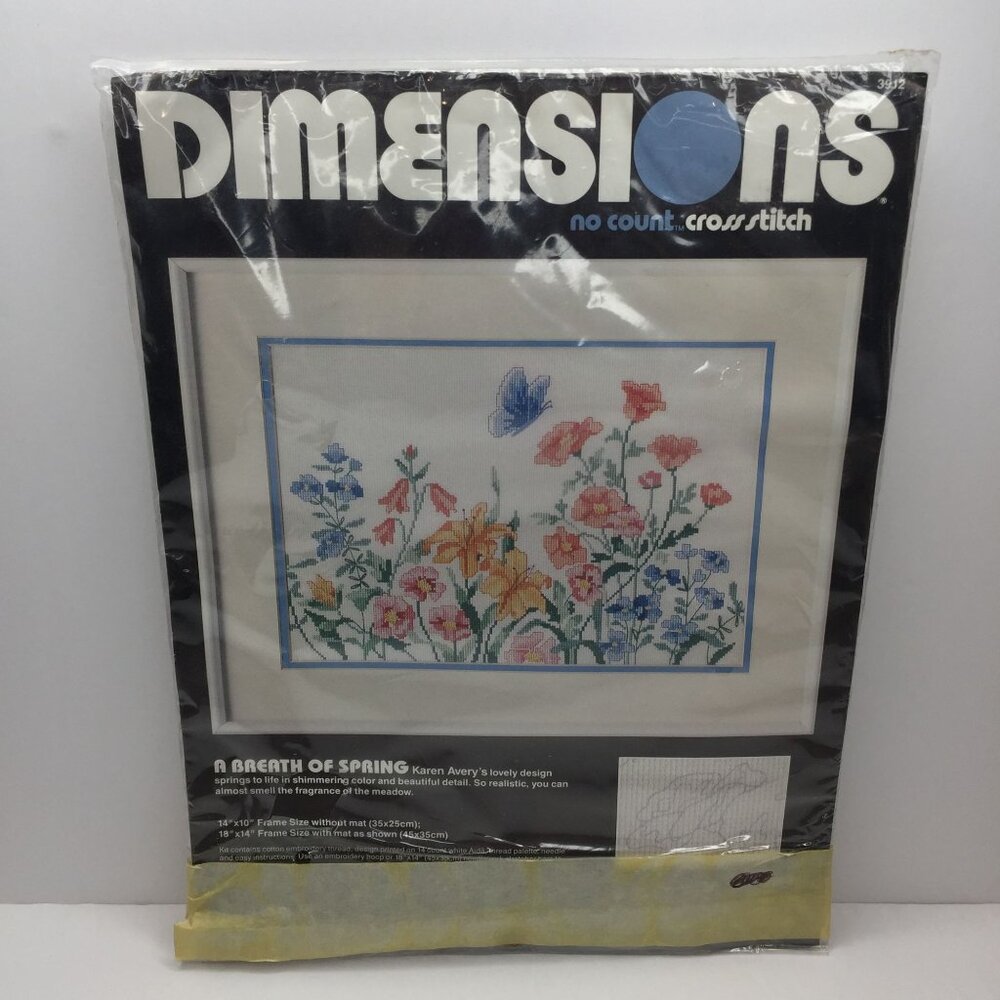 Dimensions No Count Cross Stitch Karen Avery A Breath of Spring 14"x10" Floral